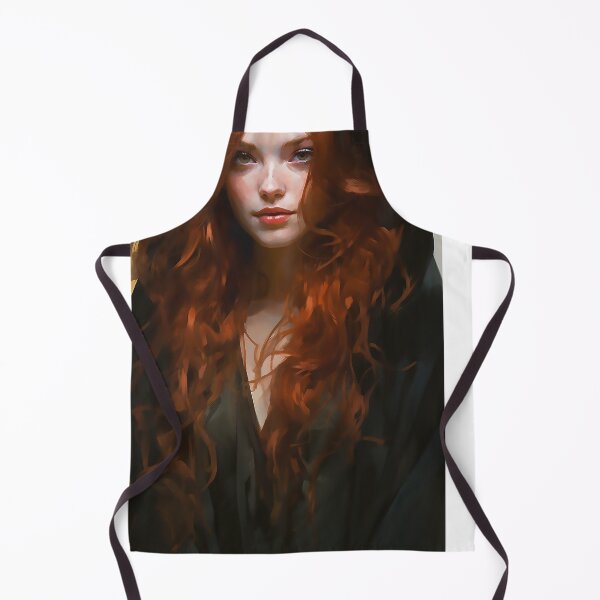 Item preview, Young beautiful hooded woman in black designed and sold by WallWhimsyWorks.