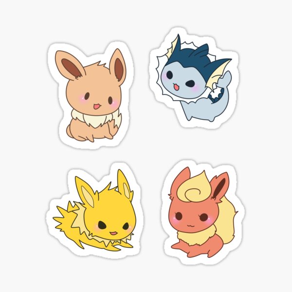 3 Eeveelutions Vinyl Stickers