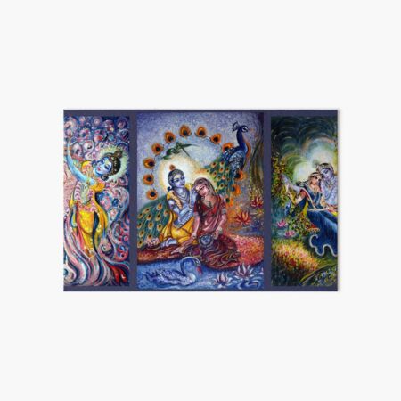 Radha Krishna - Divine Leela Art Board Print