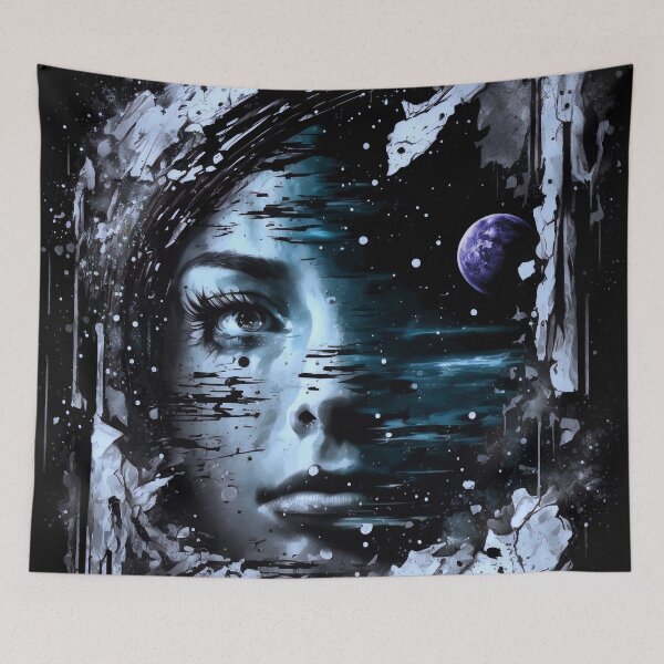 Item preview, Abstract, Female Face, Liminal Space, Scifi Concept Art designed and sold by liminal-concept.