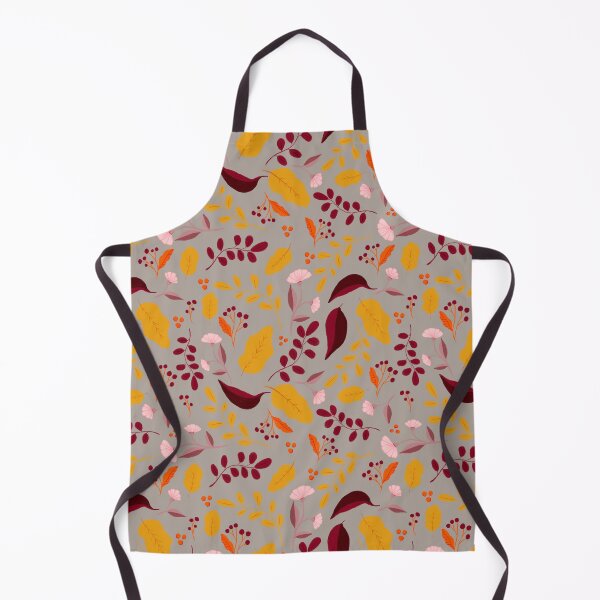 Item preview, Pattern with colourful autumn leaves and flowers in beige designed and sold by BosskaDesign.