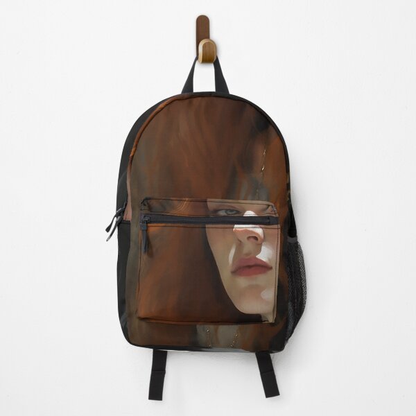 Item preview, Young beautiful hooded woman in black designed and sold by WallWhimsyWorks.
