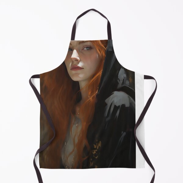 Item preview, Young beautiful hooded woman in black designed and sold by WallWhimsyWorks.