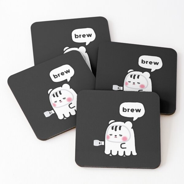 Item preview, Cute Kawaii Chipmunk Ghostly Grins and Caffeine Wins designed and sold by cutecozynook.