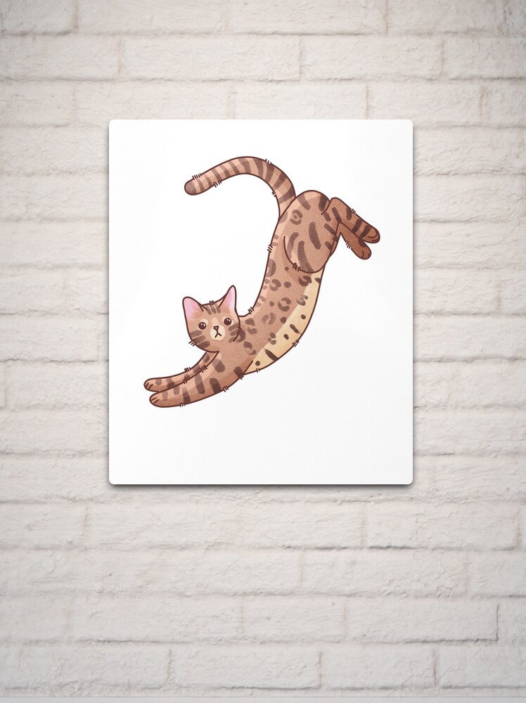 Thumbnail 2 of 4, Metal Print, Bengal cat designed and sold by FelineEmporium.