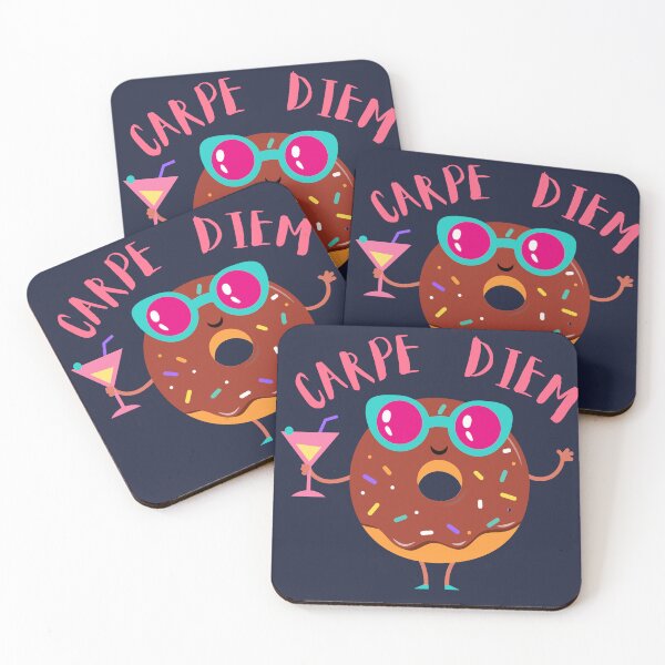 Item preview, Happy donut, lifestyle quote designed and sold by KlaudiDesignArt.