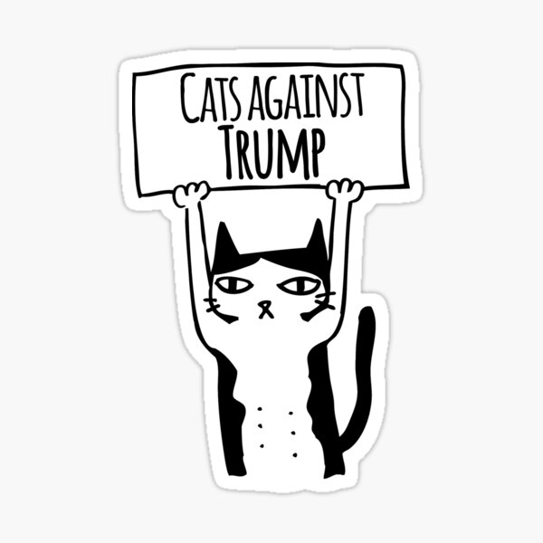 Cats Against Trump Sticker