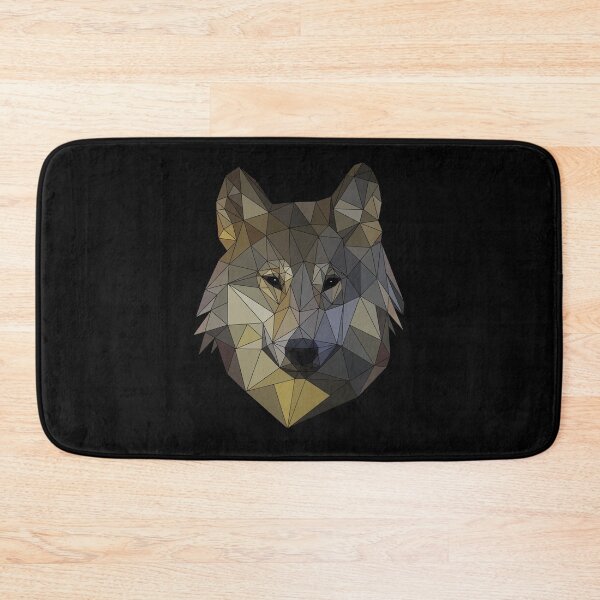 Item preview, Low poly art wolf triangular mosaic shapes polygon designed and sold by wejollydigitals.