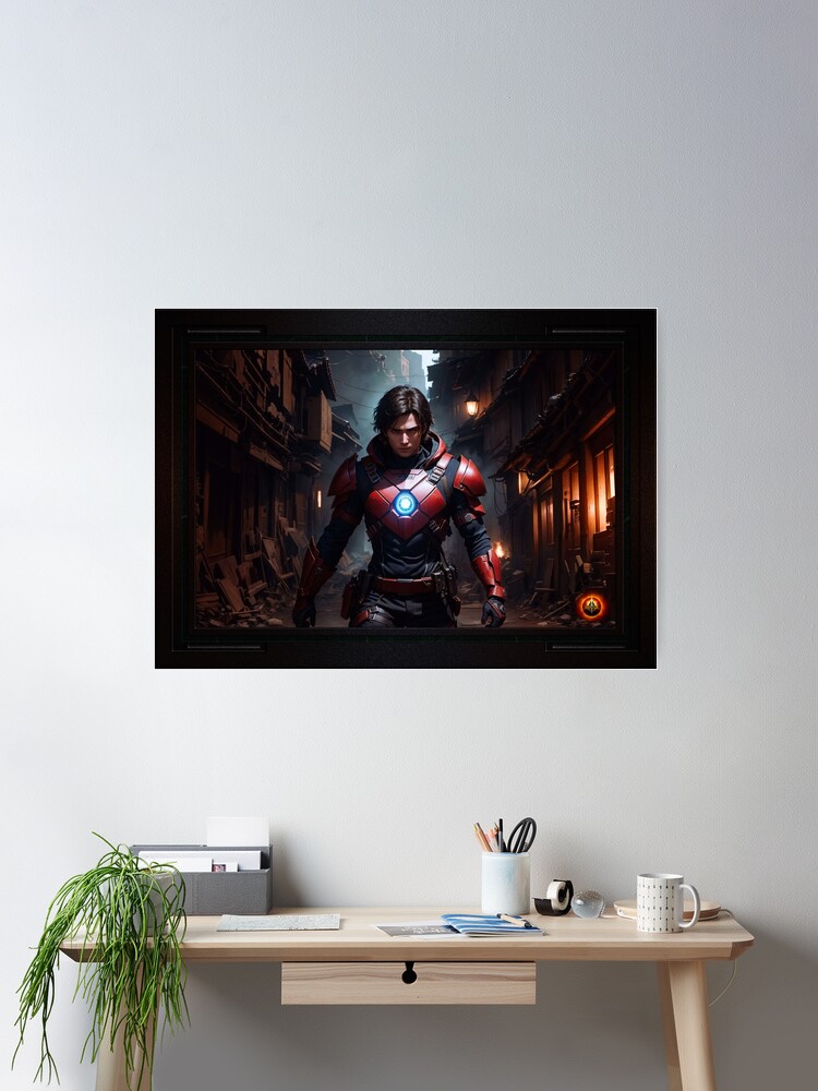 Kraksen The Last Hero Of Anachor Fantasy AI Concept Art by Xzendor7 Wall Decor Poster