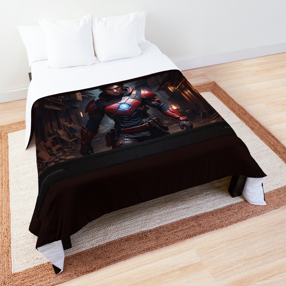 Kraksen The Last Hero Of Anachor Fantasy AI Concept Art by Xzendor7 Decorative Comforter