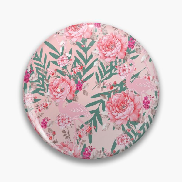 Item preview, The Garden Of Pink Flowers & Flamingo  designed and sold by Asmaa Abdul-Azim.