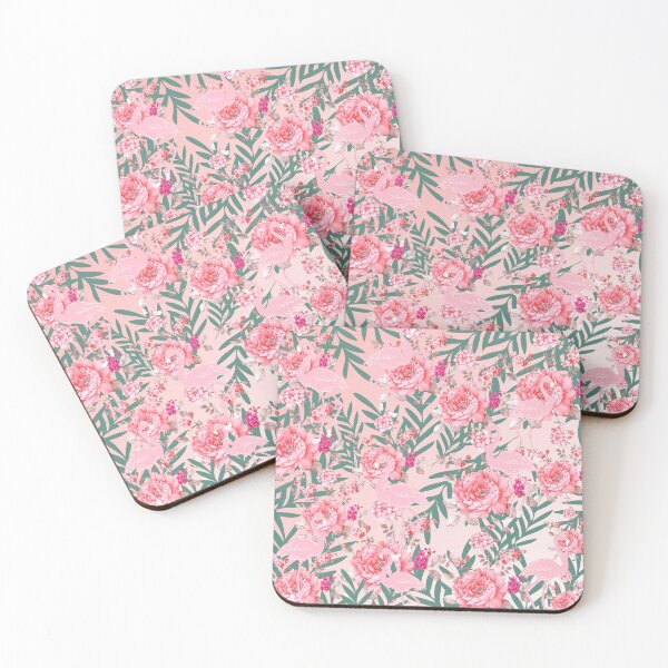 Item preview, The Garden Of Pink Flowers & Flamingo  designed and sold by Asmaa Abdul-Azim.