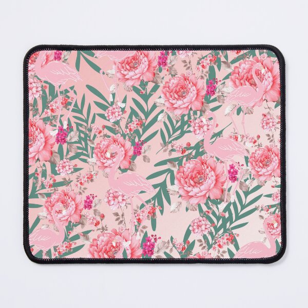 Item preview, The Garden Of Pink Flowers & Flamingo  designed and sold by Asmaa Abdul-Azim.