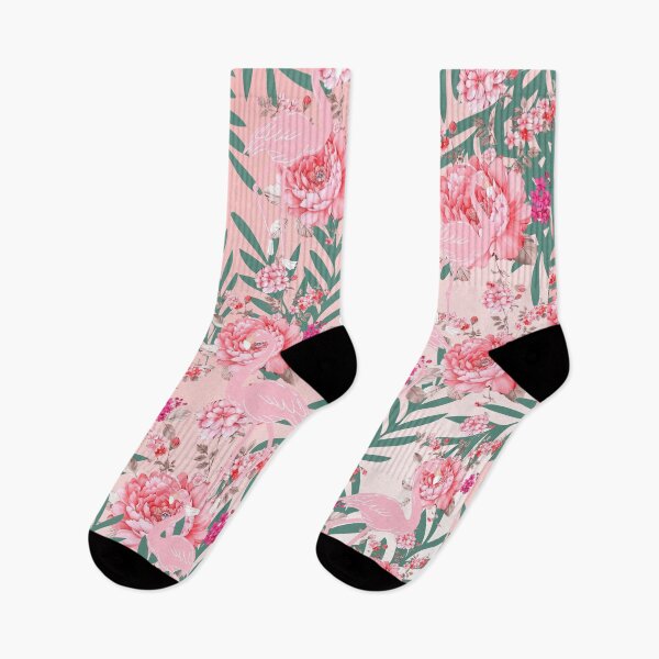 Item preview, The Garden Of Pink Flowers & Flamingo  designed and sold by Asmaa Abdul-Azim.