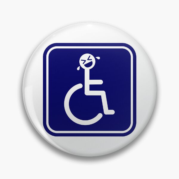Item preview, Disabled Badge with crying with laughter face emoji designed and sold by Sue Davie.