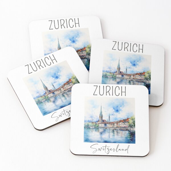 Artikelvorschau, Ein Aquarelldesign von Zürich - Schweiz entworfen und verkauft von Sketch-Shack.