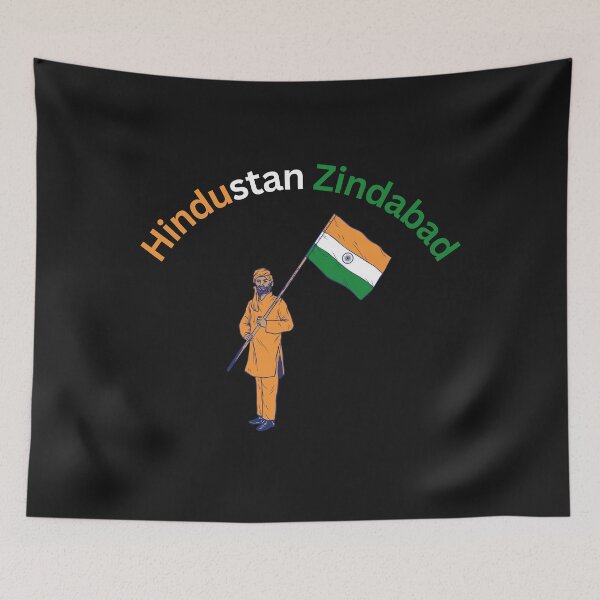 Item preview, Indian Flag, Long Live India, Hindustan Zindabad, Indian Patriotism, Victory to India, Indian Pride designed and sold by Right-UR.