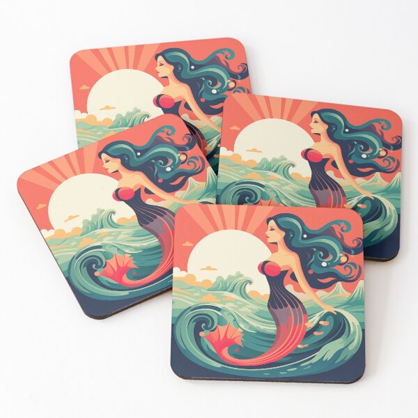 Item preview, Mermaid at Sunrise in Retro Classic Style designed and sold by redstar19.