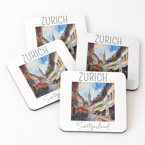 Artikelvorschau, Ein Aquarelldesign von Zürich - Schweiz entworfen und verkauft von Sketch-Shack.