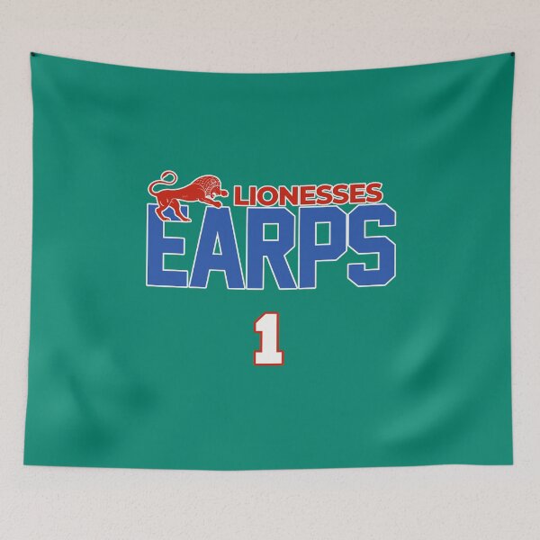 Item preview, Mary Earps England GK Lionesses jersey Goalkeeper, Woman Soccer World Cup 2023, England Womens Soccer/ Red and blue, green background designed and sold by SoloAutenica.