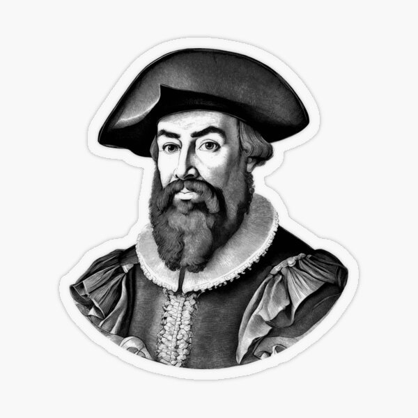 Portrait of Ferdinand Magellan (1480–1521) Sticker for Sale by NTGUILTY