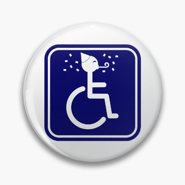 Item preview, Disabled Blue Badge with partying emoji designed and sold by Sue Davie.