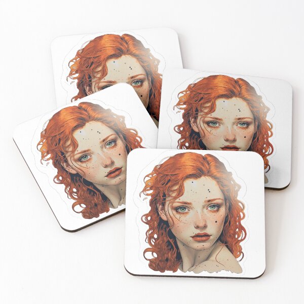 Item preview, Girl with red hair and green eyes  designed and sold by abmkf.