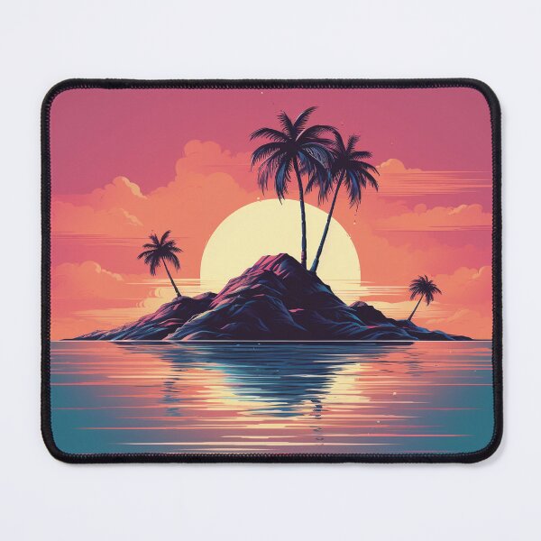 Item preview, An Island at Sunset in Retro Classic Vintage Style designed and sold by redstar19.