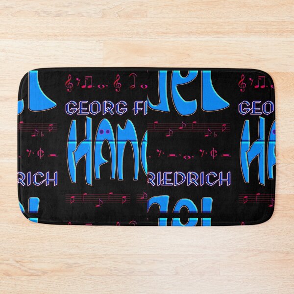 Item preview, FUNNY GEORG FRIEDRICH HANDEL BLUE PINK MUSIC NOTES PATCHWORK CALLIGRAPHY - LIMITED EDITION designed and sold by Ralek.