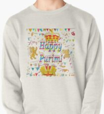Happy Purim, happy, Purim, blessed, blest, blissful, blithe, cheerful Pullover