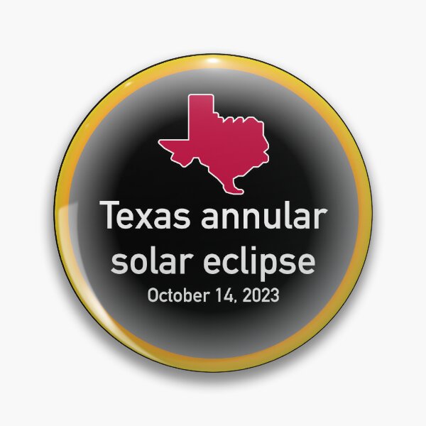 Item preview, Annular solar eclipse, October 14, 2023 in Texas, small designed and sold by Cosmos-as-Art.