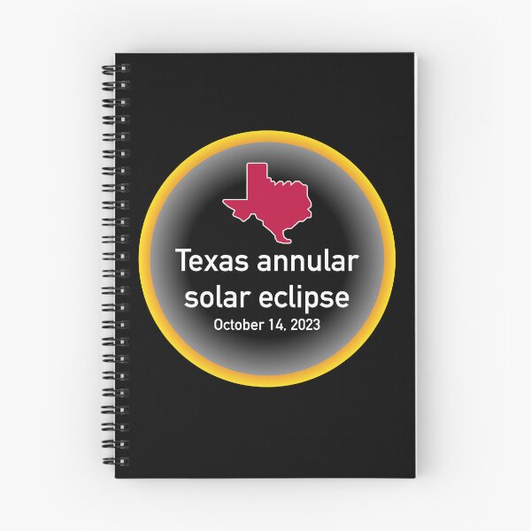 Item preview, Annular solar eclipse, October 14, 2023 in Texas, small designed and sold by Cosmos-as-Art.