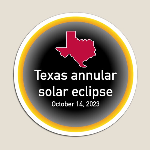 Item preview, Annular solar eclipse, October 14, 2023 in Texas, small designed and sold by Cosmos-as-Art.