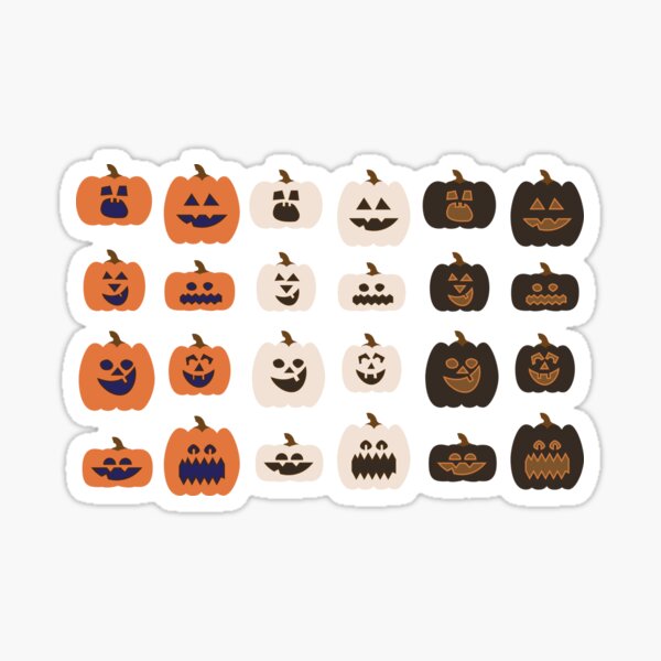 Item preview, Halloween Pumpkin Stickers designed and sold by Sammy Roh.