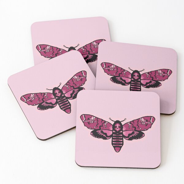 Item preview, Pretty in Pink deaths heads moth designed and sold by Phoebedeeart.