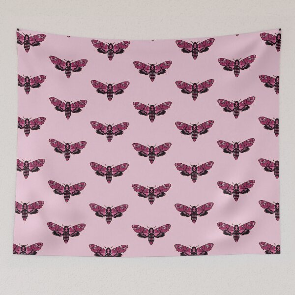 Item preview, Pretty in Pink deaths heads moth designed and sold by Phoebedeeart.