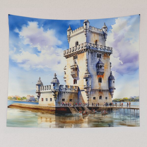 Item preview, A Watercolor Design of the Belem Tower in Lisbon - Portugal designed and sold by Sketch-Shack.