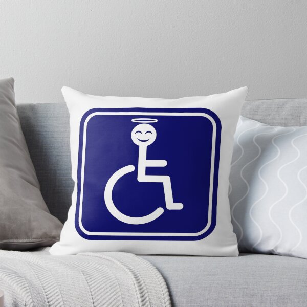 Item preview, Disabled Blue Badge with angel face emoji designed and sold by Sue Davie.