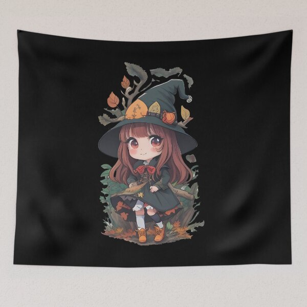 Item preview, Cute anime autumn witch designed and sold by twisted-dot.