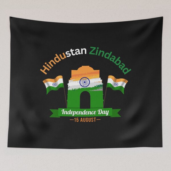 Item preview,  Indian Flag, Independence Day,  Long Live India, Hindustan Zindabad, Indian Patriotism, Victory to India, Indian Pride designed and sold by Right-UR.