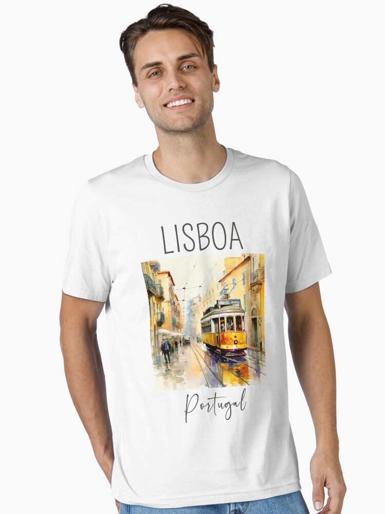 A Watercolor Design of Lisboa Portugal
