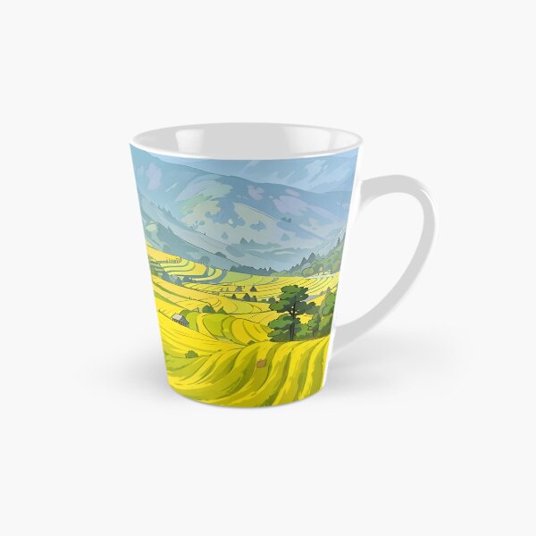 Item preview, Golden ripe rice fields on terraced mountains designed and sold by Akira Kim.