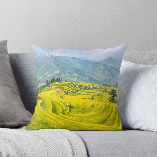 Item preview, Golden ripe rice fields on terraced mountains designed and sold by Akira Kim.