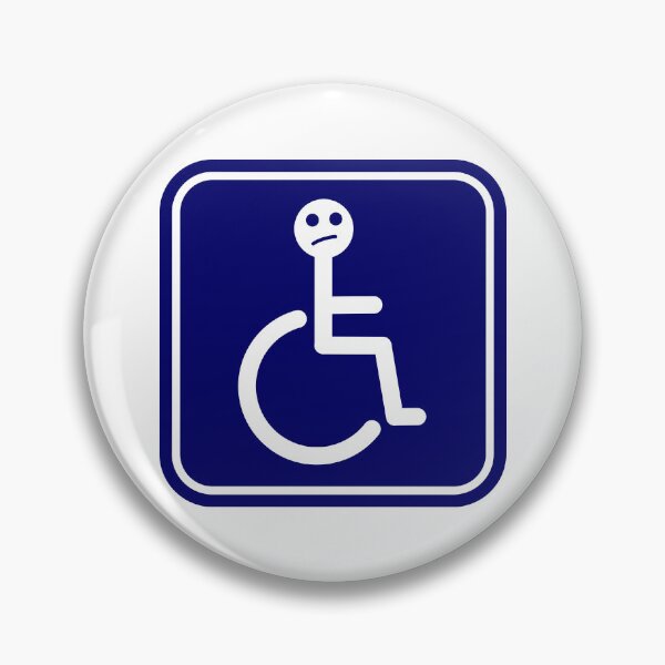 Item preview, Disabled Blue Badge with confused face emoji designed and sold by Sue Davie.