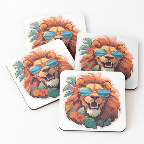 Item preview, Lion Artwork - Lion Face and Head with sunglasses designed and sold by EnigmaStitcher.