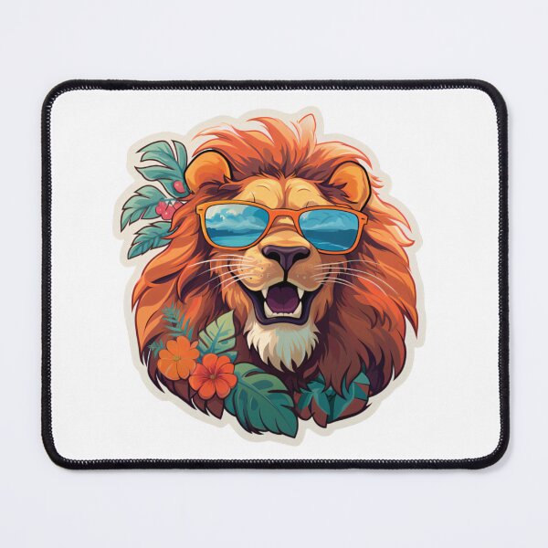 Item preview, Lion Artwork - Lion Face and Head with sunglasses designed and sold by EnigmaStitcher.
