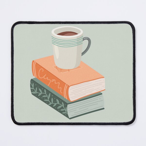 Item preview, Big books with a cup of coffee designed and sold by BookishSpace1.