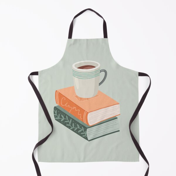 Item preview, Big books with a cup of coffee designed and sold by BookishSpace1.