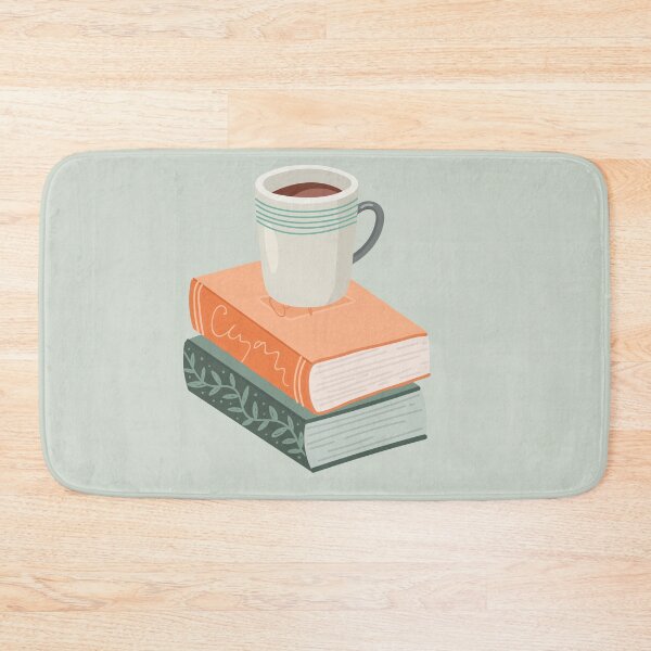 Item preview, Big books with a cup of coffee designed and sold by BookishSpace1.