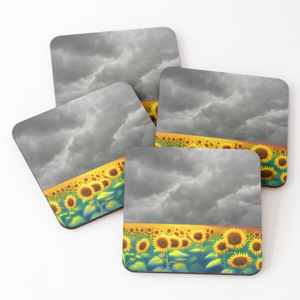 Item preview, Sunflower field and dark sky designed and sold by GasconyPassion.